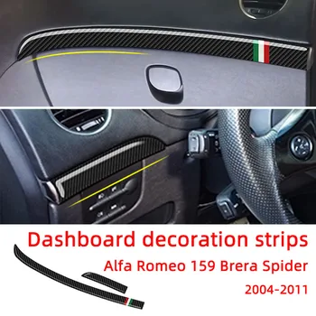 Полосы для украшения приборной панели из углеродного волокна, автомобильные наклейки для Alfa Romeo 159 Brera Spider 2004-2011, аксессуары для интерьера