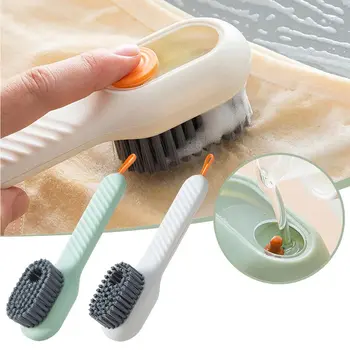 Щетка для чистки с автоматическим добавлением жидкости, бытовая щетка с мягкой щетиной, для мытья одежды и обуви