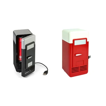 Usb-мини-холодильник с морозильной камерой для холодной доставки, USB-мини-холодильник, Маленький портативный мини-холодильник для газировки для автомобиля