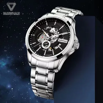 Mark Fairwhale Роскошные Автоматические часы для мужской моды в деловом стиле Водонепроницаемые механические наручные часы из нержавеющей Стали Man 2023 Hot