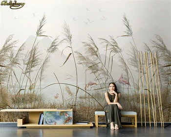 beibehang Пользовательские 3D обои фреска в скандинавском стиле тростниковые растения ручная роспись обои украшение дома обои для рабочего стола домашний декор