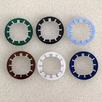 Аксессуары для часов Циферблат с заклепками 30,5 мм, зеленый светящийся циферблат для механизма NH35/NH36