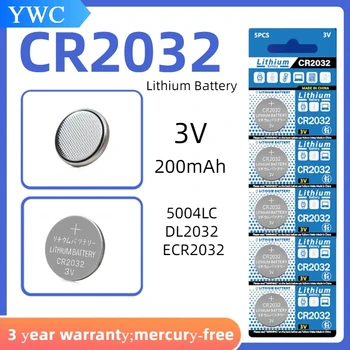 Новый Литиевый аккумулятор 200mAh CR2032 3V CR 2032 DL2032 ECR2032 Кнопочные ячейки для монет Для Часов Игрушечный Калькулятор Автомобильный Ключ Пульт дистанционного Управления