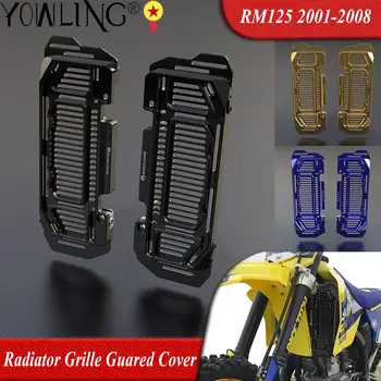 Для Suzuki RM125 RM 125 2001 2002 2003 2004 2005 2006 2007 2008, алюминиевая Решетка радиатора мотоцикла с ЧПУ, Защитная крышка