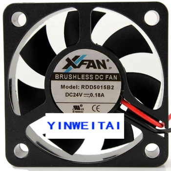 3 шт. Оригинальный вентилятор для XFAN RDD5015B2 DC 24 В 0.18A 2-проводной серверный квадратный вентилятор 50x50x15 мм