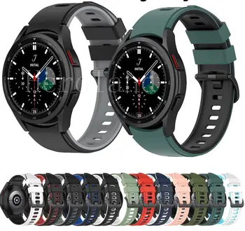 Ремешок Силиконовый Ремешок Для Samsung Galaxy Watch 5 4 44 мм 40 мм pro Браслет Браслет 20 мм Ремешок Для часов Galaxy Watch4 Classic 46 мм 42 мм