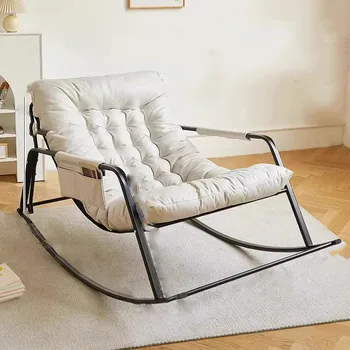 Кресла-качалки для гостиной, Белые одноместные минималистичные стулья, Дизайн внутреннего балкона, Articulos Para El Hogar Мебель для дома