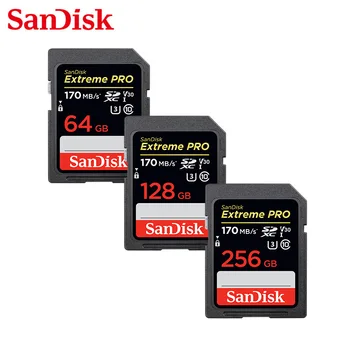SanDisk Ультра Оригинальная SD-карта 32 ГБ 95 М/с SDHC 64 ГБ 128 ГБ 256 ГБ sd 170 Мб/с SDXC Class10 Карта памяти C10 USH-1 Поддержка камеры
