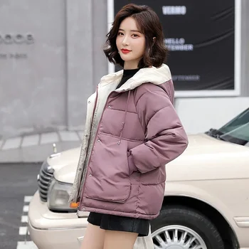 Женская куртка с хлопчатобумажной подкладкой 2023, Новая корейская студенческая куртка Tide Ins, Зимнее женское пальто с хлопчатобумажной подкладкой, Верхняя одежда для хлеба большого размера