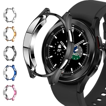 Чехол для samsung Galaxy Watch 4 classic 46 мм/42 мм с покрытием из ТПУ, универсальная защитная крышка для экрана, бампер Galaxy watch 4 44 мм 40 мм