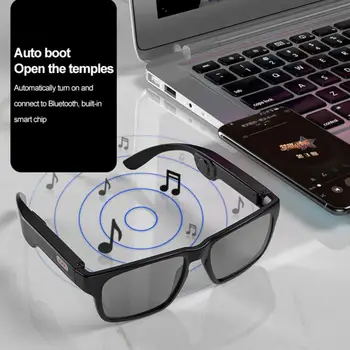 Умные очки Беспроводные солнцезащитные очки Bluetooth 5.0 На открытом воздухе Смарт-Спорт Громкая связь Музыка Анти-Синие очки Велоспорт