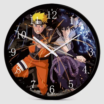 Narutos Периферийный студенческий будильник, настенные часы, настольные часы, двумерные часы с рисунком Аниме, студенческие часы