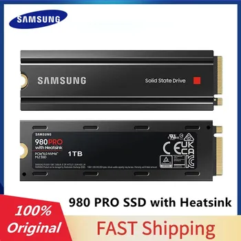 Оригинальный Samsung 980 PRO SSD с радиатором 2 ТБ 1 ТБ PCIe Gen 4 NVMe M.2 С Внутренним Терморегулированием Игровой SSD-накопитель Для Настольного ноутбука PS5