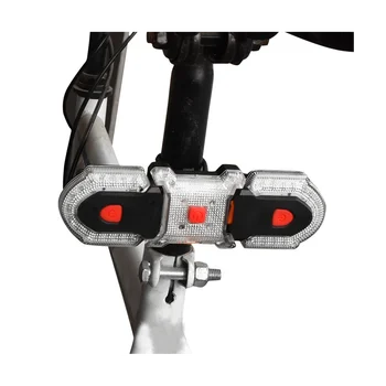 Велосипедная передняя задняя Сигнальная лампа безопасности Беспроводное управление Велосипедный указатель поворота USB Перезаряжаемый задний фонарь