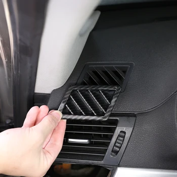 Боковая рамка для выхода воздуха из кондиционера на приборной панели автомобиля, Декоративная отделка крышки, АБС-Карбоновое волокно для BMW X3 E83 2006-2010 Аксессуары