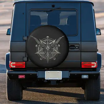 666 Бафомет, покрышка, защита колес, защита от атмосферных воздействий, Универсальная для прицепа Jeep RV, внедорожника, грузовика, кемпера, трейлера