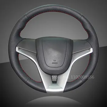 Автомобильная оплетка из искусственной кожи на руль для Chevrolet Cruze, аксессуары для интерьера автомобиля
