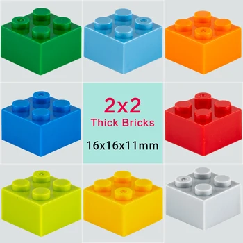 Кирпичные блоки толщиной 2x2 точки, Креативные развивающие игрушки MOC, Строительная сборка, Обучающий подарок для детей, Совместимый Размер Бренда 3003