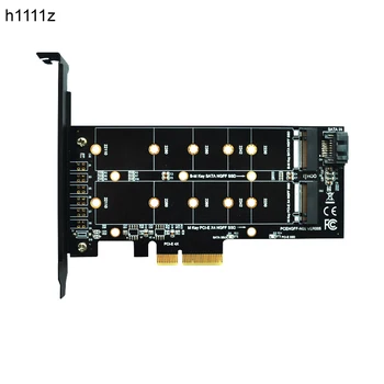 Адаптер PCIE для M2 M2 SSD NVME M Ключ M.2 NGFF B Ключ SATA Порт для поддержки карты PCI Express 3,0x4 Raiser 2280 2260 2242 2230 22110