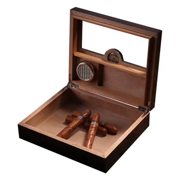 Коробка для увлажнения сигар Коробка для увлажнения кубинских сигар Коробка для увлажнения кедра из цельного дерева герметичная большой емкости.