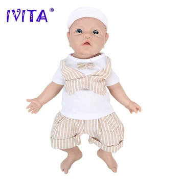 IVITA WB1526 43 см 2692 г 100% Силиконовая Кукла-Реборн для Всего Тела Реалистичные Куклы для Мальчиков Неокрашенные DIY Пустые Детские Игрушки для Детей