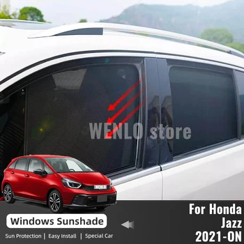 Для Honda Fit Jazz GR GS 2020-2023 Солнцезащитный Козырек На Боковое Стекло Магнитный Автомобильный Козырек От Солнца Передняя Задняя Рамка Лобового Стекла Шторы Щит