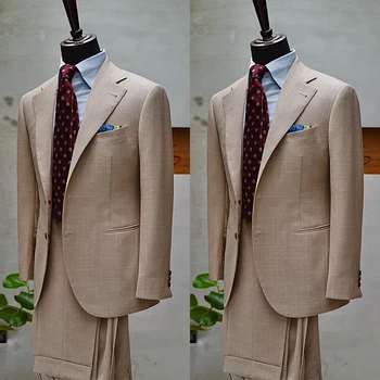 Новейший классический мужской костюм, однобортный, сшитый на заказ, пиджак-двойка, Брюки, Дизайнерский костюм для торжественного случая жениха