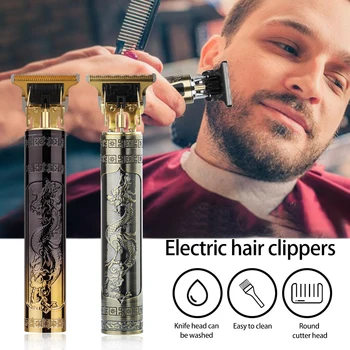 Новинка в мужской электробритве T9 USB Перезаряжаемая машинка для стрижки волос, профессиональный Триммер для мужчин, Парикмахерский триммер для бороды dragon