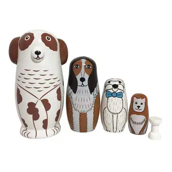 5 шт., русская кукла, дизайн собаки, Куклы с пожеланиями на День Рождения, Пасха