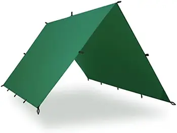 Гидроизоляционный брезент для кемпинга - Сверхлегкое Бивачное укрытие или дождевик - Необходимое снаряжение для походов, гамака и выживания.