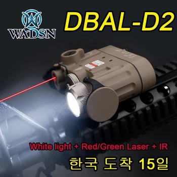 Фонарик WADSN Softair IR Lazer Red Dot Laser DBAL-D2 Многофункциональный Белый Свет DBAL MKII Тактический Батарейный Отсек Оружейные Фонари