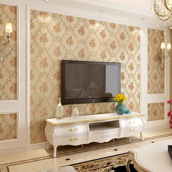 Главная Дамасские обои с цветочным Рисунком, Европейский Декор, Роскошные обои в Рулоне Для гостиной, Стен спальни, Контактная настенная бумага