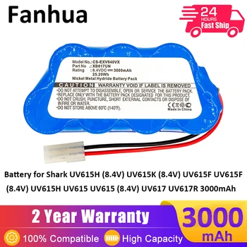 Аккумулятор Fanhua для Shark UV615H (8,4 В) UV615K (8,4 В) UV615F UV615F (8,4 В) UV615H UV615 UV615 (8,4 В) UV617 UV617R 3000 мАч