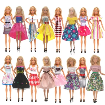 Лето, 3 шт. компл., Горячая распродажа, платье своими руками, модный наряд, рубашка, повседневная одежда для куклы Барби 11,5 Дюймов, Одежда, Аксессуары, игрушка для девочек
