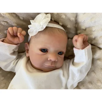 49-сантиметровая кукла-Реборн Фелиция, уже готовая кукла с ручной росписью волос, Мягкая виниловая 3D-кожа новорожденного ребенка, видимые вены