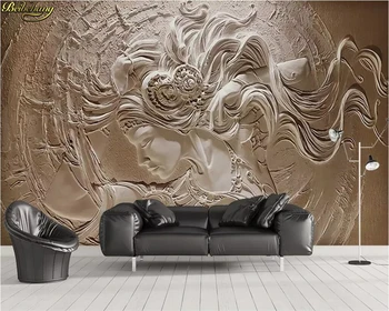beibehang Пользовательские фотообои фреска 3D с тиснением красота фон настенная живопись обои для домашнего декора papel de parede 3d