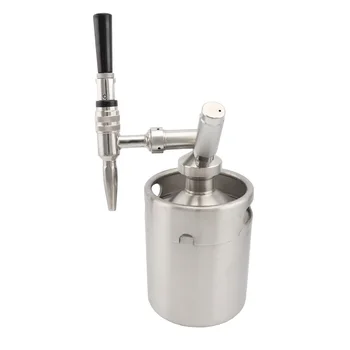 Homebrew 2L Mini Keg Nitro Набор Для Приготовления Кофе холодного Заваривания, 304 Бочонок Для Крафтового пива из Нержавеющей Стали, Азотно-Нитро-Кофейный Кран-Дозатор