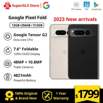 2023 Новые Телефоны с откидным экраном Google Pixel Fold Android 12 ГБ оперативной памяти 256 ГБ/512 ГБ ПЗУ OLED-Дисплей 120 Гц 48 Мп Тройные камеры
