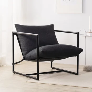 Кресло с металлическим каркасом, Мебель для гостиной, Кресло для гостиной, удобное, простое и современное, Спальня