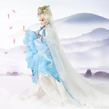 31 см, игрушки для костюмированной куклы в китайском стиле, игрушки для детей, ABS, Традиционная Классическая изысканная кукла ручной работы + Одежда + Головной убор ZL853