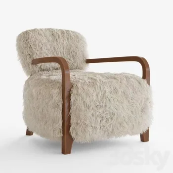 Runxi Yeti кресло для Отдыха из овчины, Кресло Для гостиной, Обитое Тканью И Кожей, Мебель для Дома в Гостиной