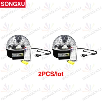 SONGXU 2 шт./лот RGB Crystal LED MP3 Magic Ball Effect Light/SX-EL002