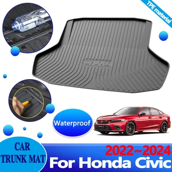 для Honda Civic 11th Gen 2022 2023 2024 Аксессуары Седан Автомобильный Коврик для Багажника С Защитой От царапин, Мягкий Защитный Лоток Для Хранения