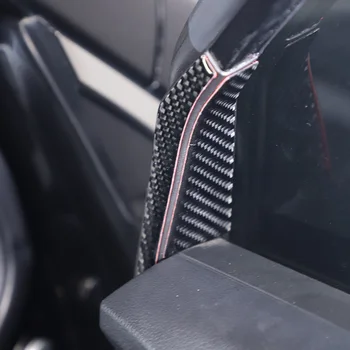 Для Subaru Forester 2013-2018, внутренняя отделка задней двери автомобиля из мягкого углеродного волокна, треугольная накладка на стойку, наклейка, автомобильные аксессуары