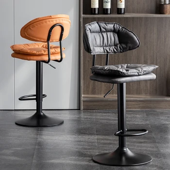 Поворотные Современные Дизайнерские Барные Стулья Nordic High Office Barber, Роскошный Барный стул, Туалетный столик, Регулируемая Мебель из Барной стойки XY50BC