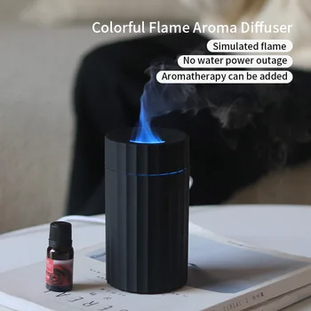 Flame USB Увлажнитель воздуха 7 Цветов, 100 мл, Электрический Ультразвуковой Диффузор с ароматическими эфирными маслами, Распылитель, устройство для создания холодного тумана, диффузор