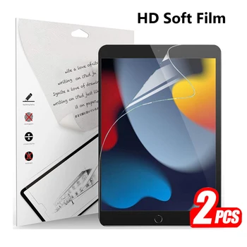 2 Упаковки ПЭТ Мягкой пленки Для Apple iPad 10.2 2021 2020 2019 9-го поколения A2603 A2604 Защитные Пленки Для экрана Защитная Пленка Мягкая Пленка