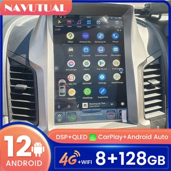 128 ГБ 2din Android Автомобильный Радиоприемник Для Ford Ranger F250 2015-2021 Автомобильный Стерео Экран Tesla Мультимедийный Плеер Головное Устройство Беспроводной Carplay